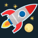 Ракета в космосе-лого
