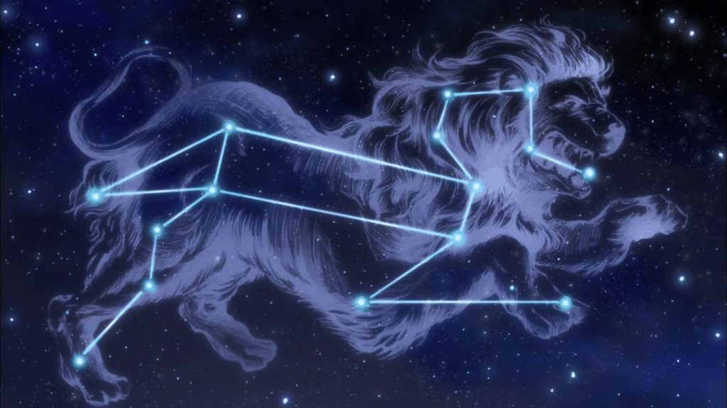 рисунок созвездия Льва